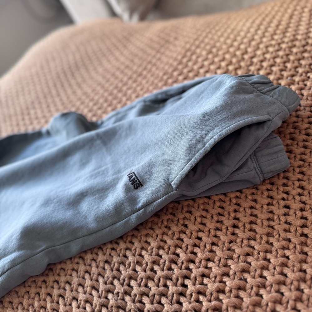 Vans Blue Gray Fleece Jogger Sweatpants Size M Unisex - Picture 6 of 7
